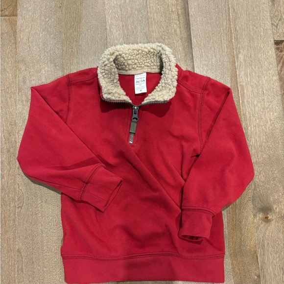 Carter's Cream and Red Fleece Jacket - Picture 1 of 2